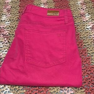 Crown & Ivy Pink High Rise Skinny Jeans